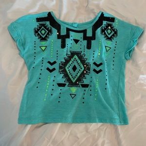 Justice crop top size 8